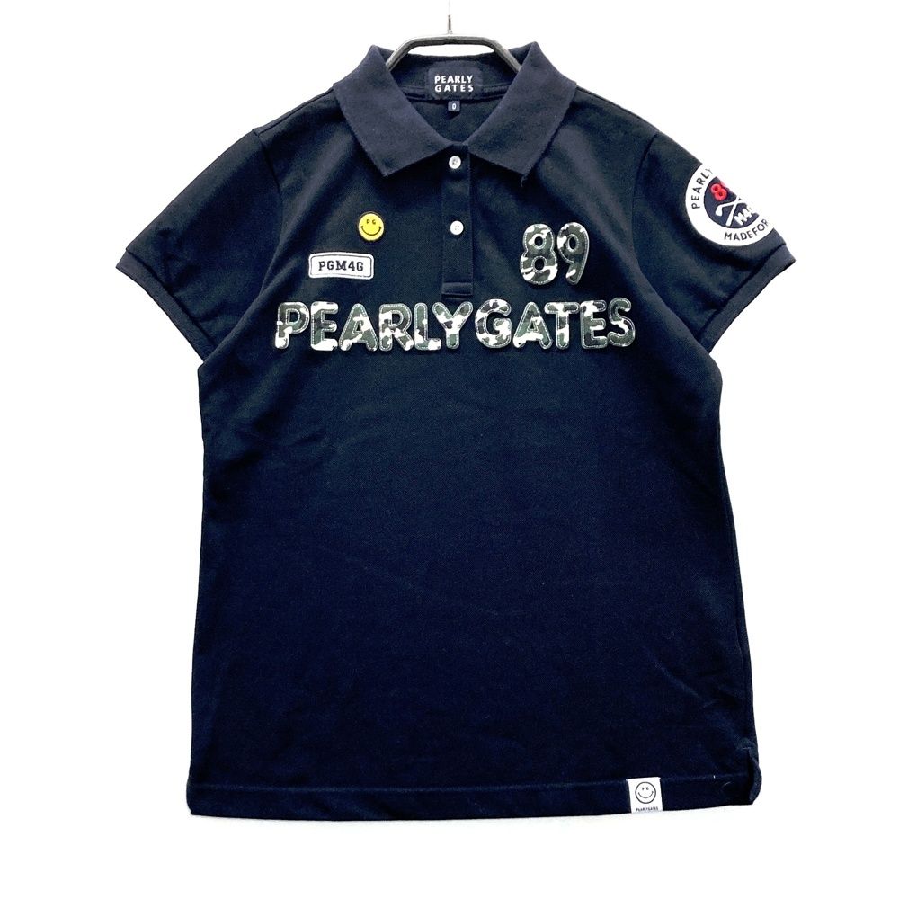 Pearly Gates パーリーゲイツ ニコちゃんマークシャツ 半袖ゴルフ サイズ：0 PEARLY GATES パーリーゲイツ 半袖ポロシャツ ニコちゃん