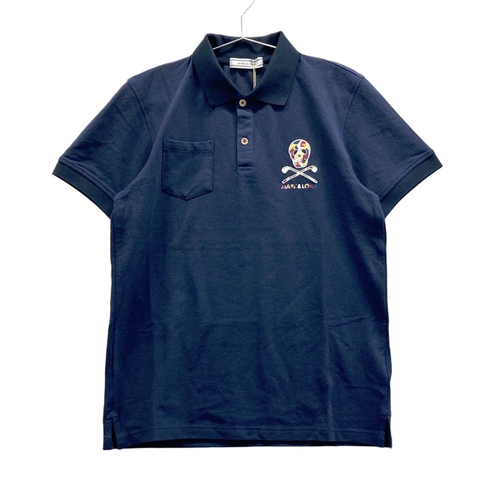 サイズ：M MARK&LONA マークアンドロナ 半袖ポロシャツ スカル