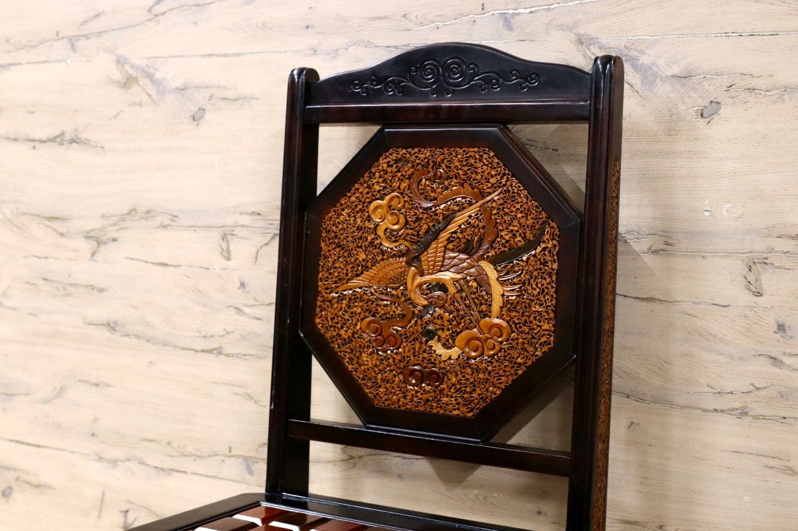 GMIK830F○最高級 中国美術 ダイニングチェア 椅子 チェア 唐木 和