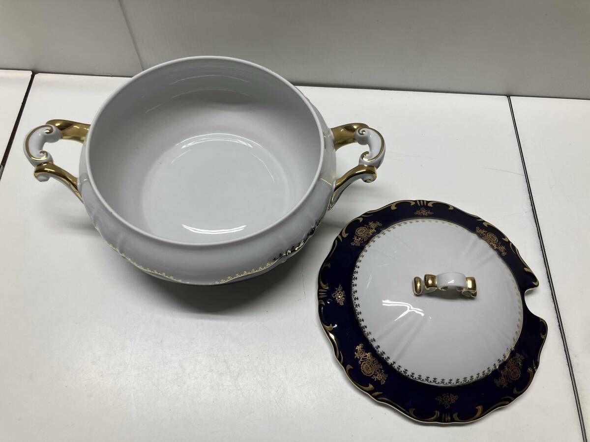 ハンガリー陶磁器 ジョルナイZsolnay ポンパドールPompadour 大皿