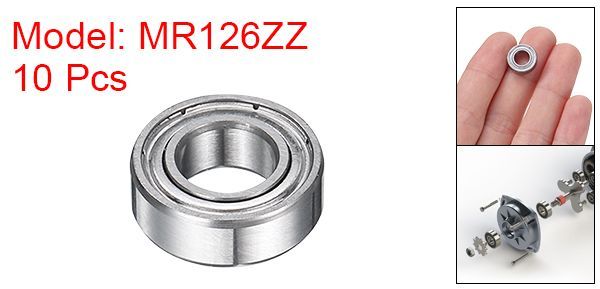 uxcell ベアリング MR126ZZ ボールベアリング 内径6mm 外径12mm 幅4mm