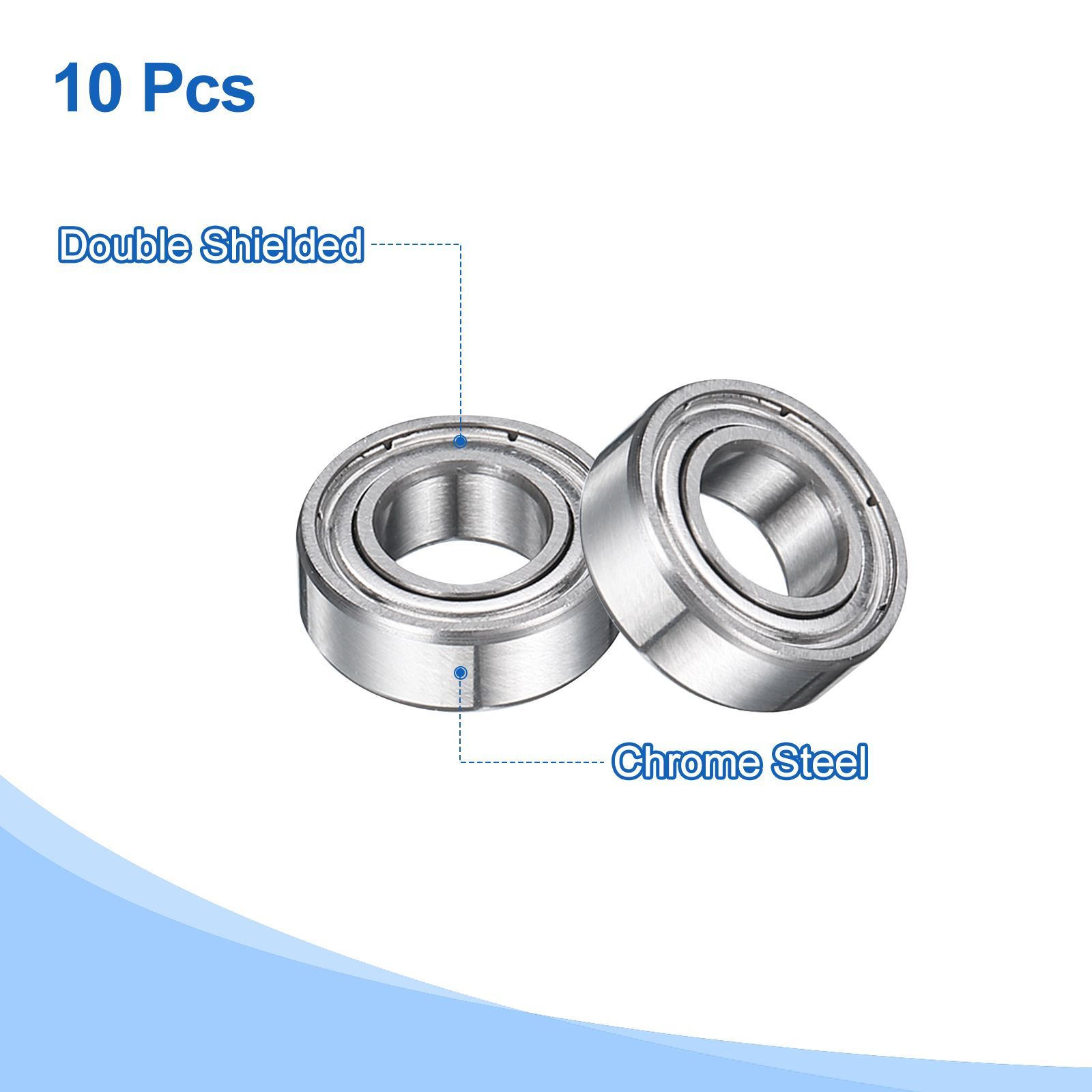 uxcell ベアリング MR126ZZ ボールベアリング 内径6mm 外径12mm 幅4mm
