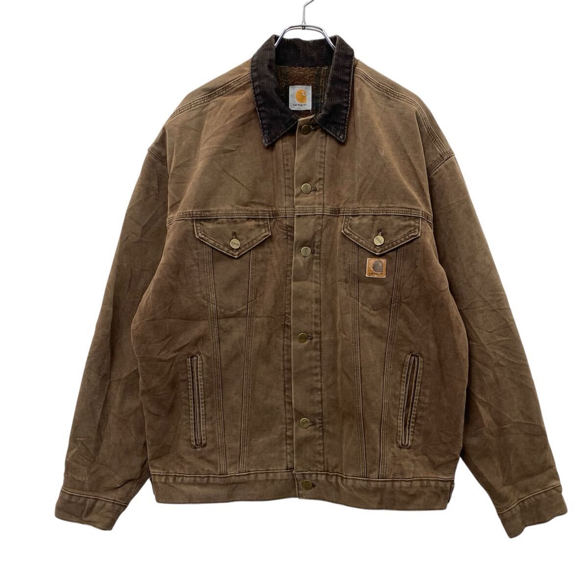 90s Carhartt ダック トラッカージャケット XL位 ブラウン カーハート