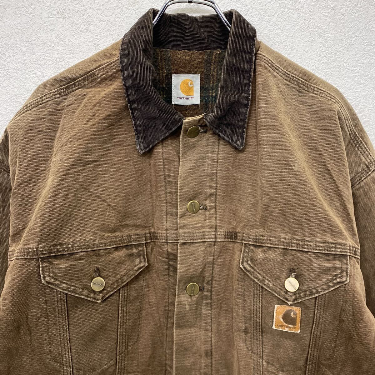 90s Carhartt ダック トラッカージャケット XL位 ブラウン カーハート