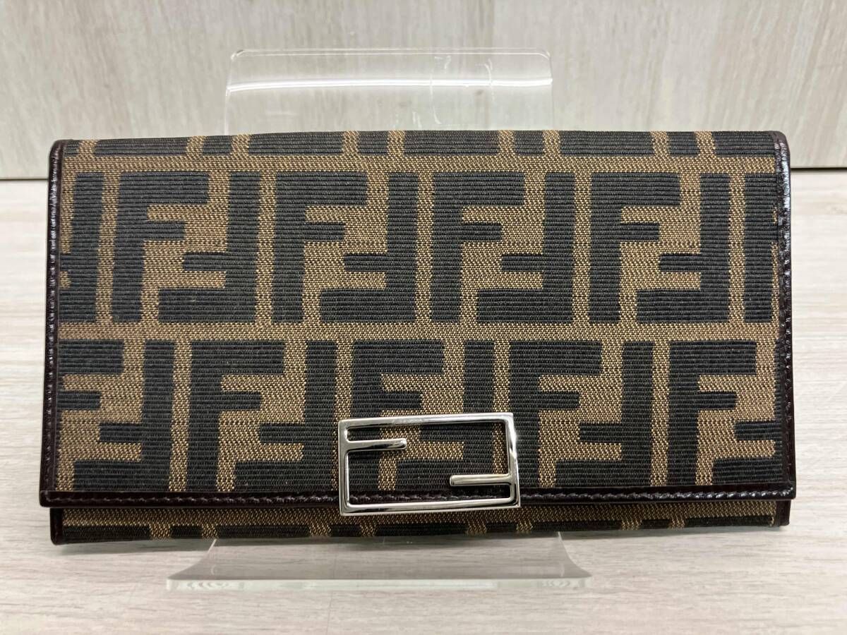 FENDI ズッカ フラップ長財布 07-15128 02 ブラウン 薄め - メルカリ