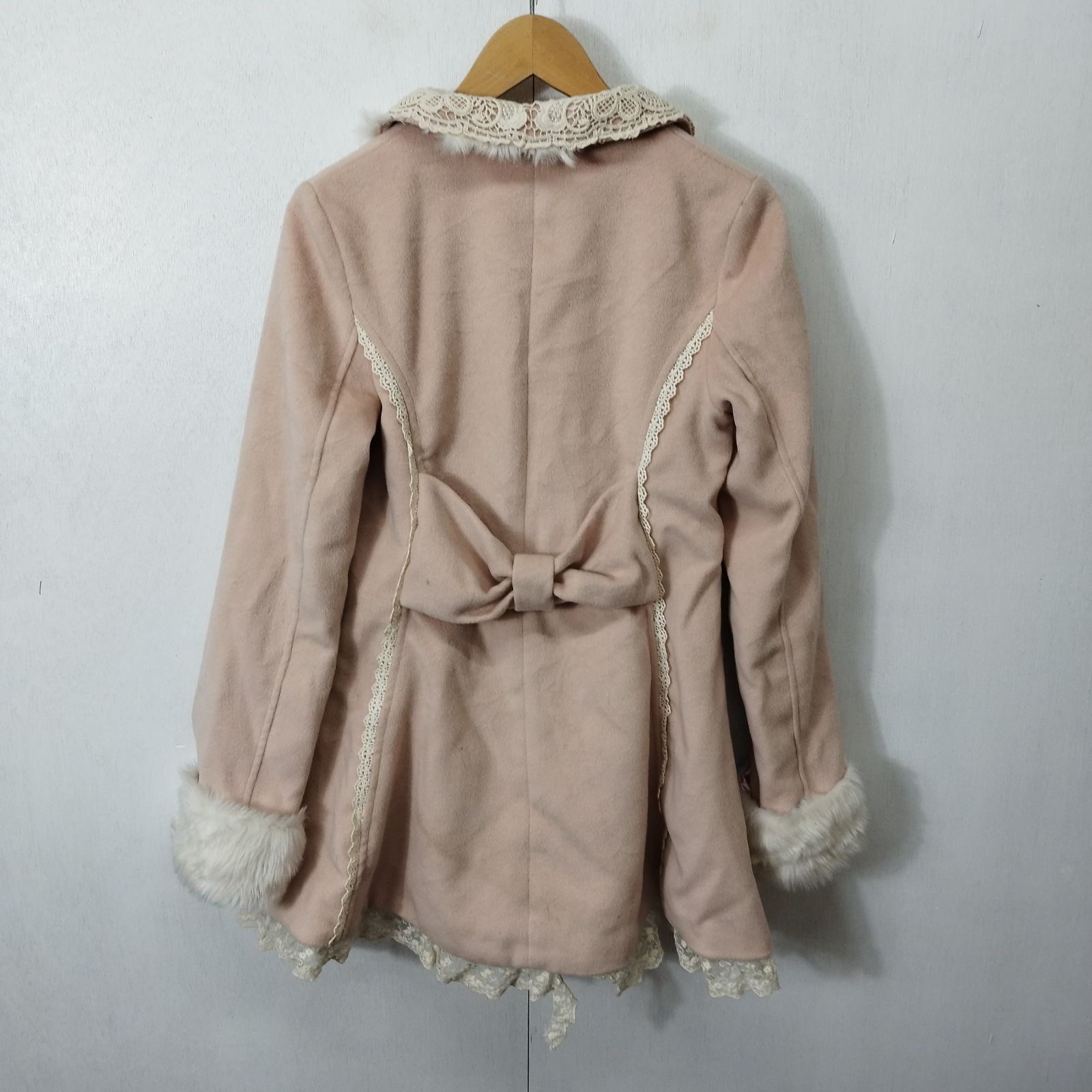 LIZ LISA リズリサ ミニ丈 コート バックリボン ラビット ファー