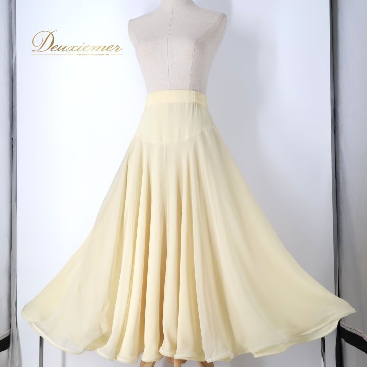 社交ダンス 衣装 スカート イエロー系 チャコット Chacott 日本製