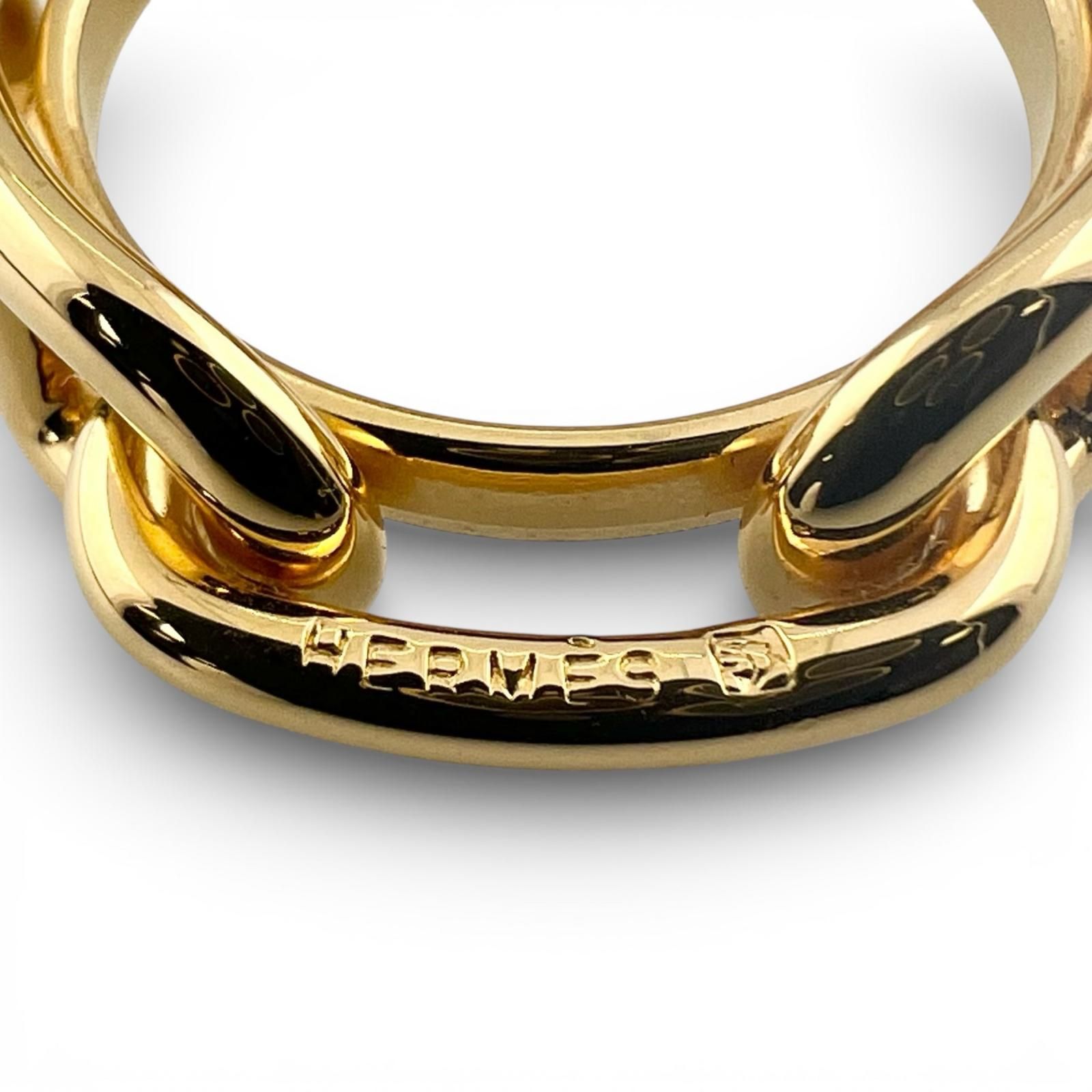 極美品△HERMES エルメス ルガテ シェーヌダンクル スカーフ留め