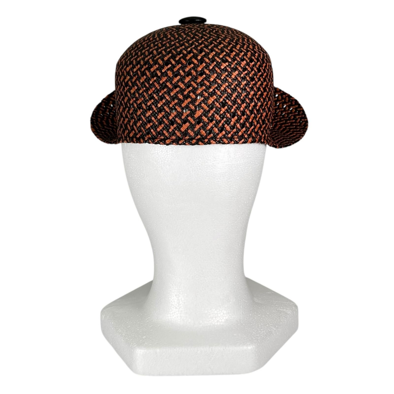 極美品△HERMES エルメス タンザニア わら 羊革 セリエボタン ストロー