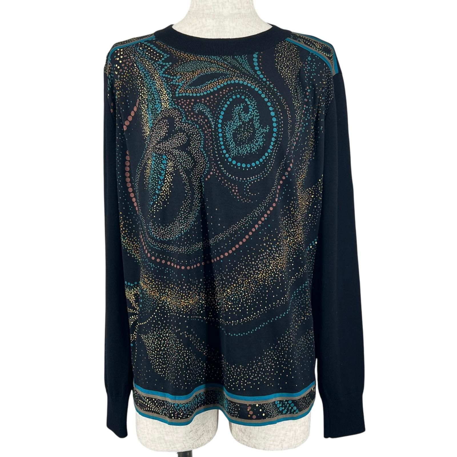 極美品△LEONARD FASHION レオナール ファッション ウール シルク混 総