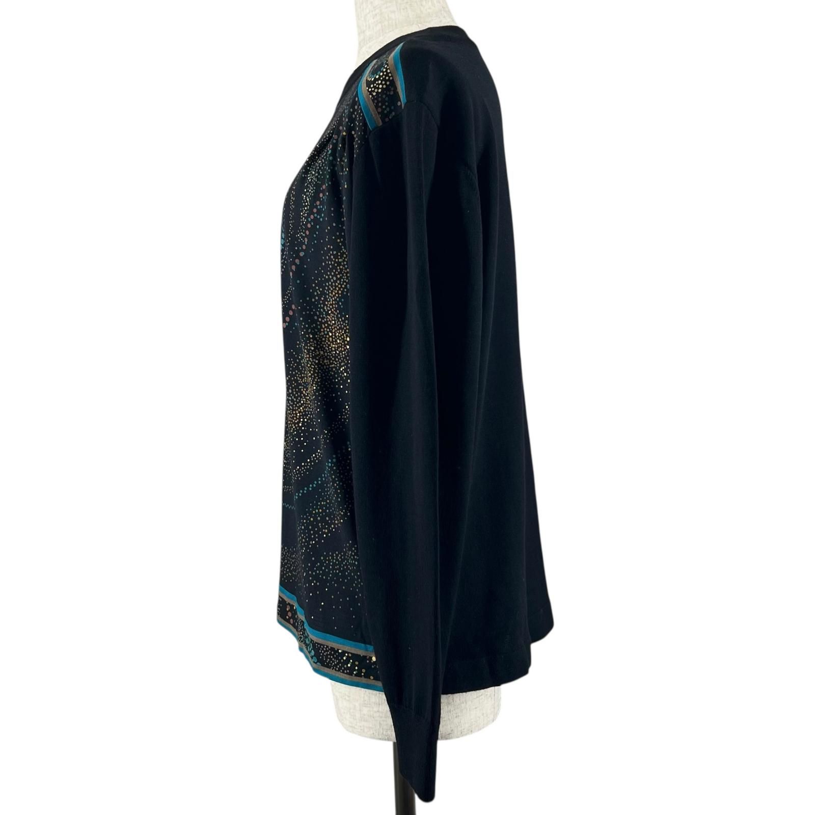 極美品△LEONARD FASHION レオナール ファッション ウール シルク混 総