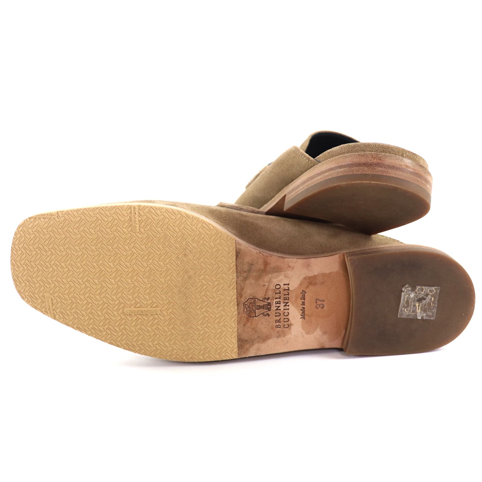 美品◇Brunello Cucinelli ブルネロクチネリ スウェードレザー モニー