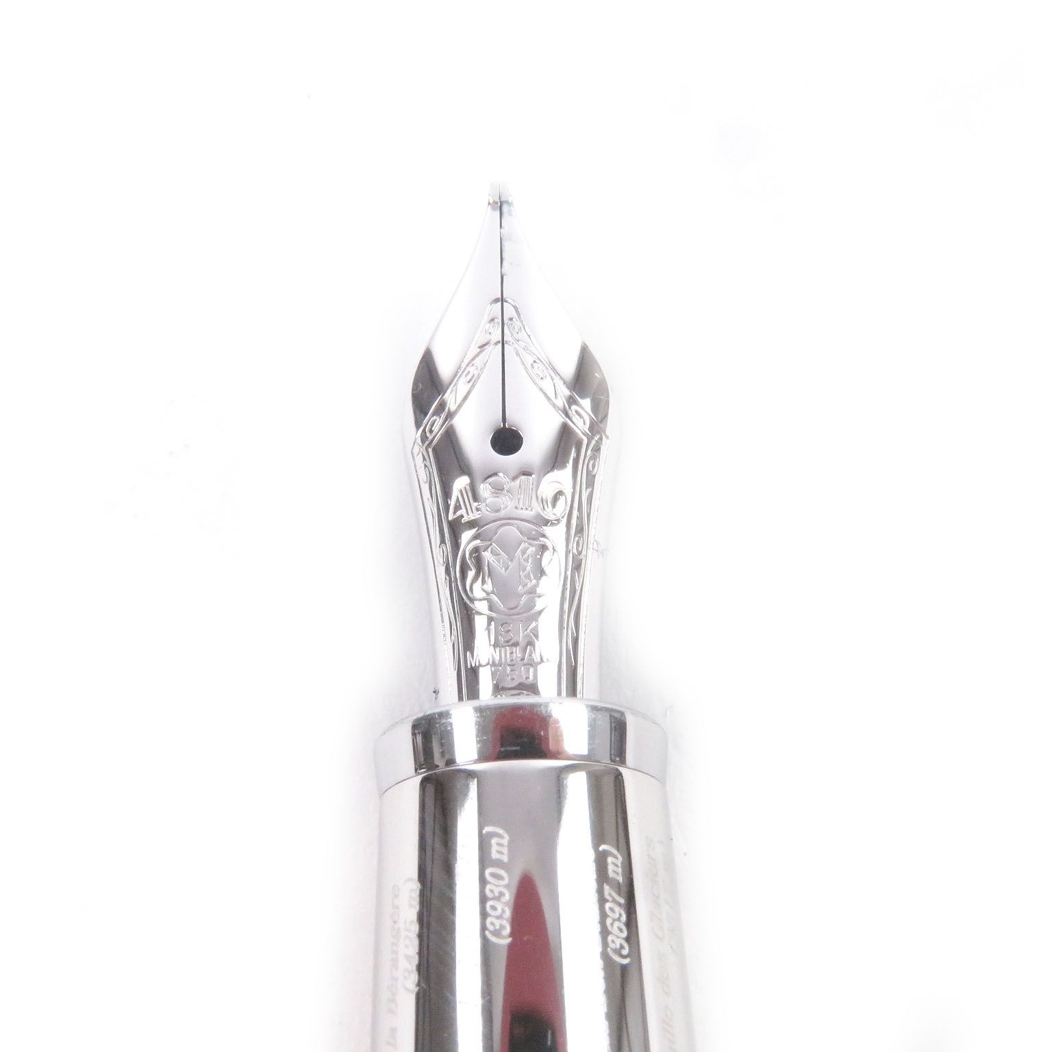 美品▲MONTBLANC モンブラン マイスターシュテュック #145 トリビュートトゥザモンブラン シェルスター ペン先18K Bニブ 万年筆 ホワイト シルバー ドイツ製 メンズ MONTBLANC - 美品△MONTBLANC モンブラン マイスターシュテュック #145