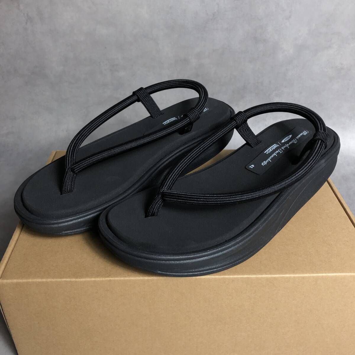 PQ129◇MBT : BUNTARO M サンダル◇41◇黒 草履 MASAI BAREFOOT