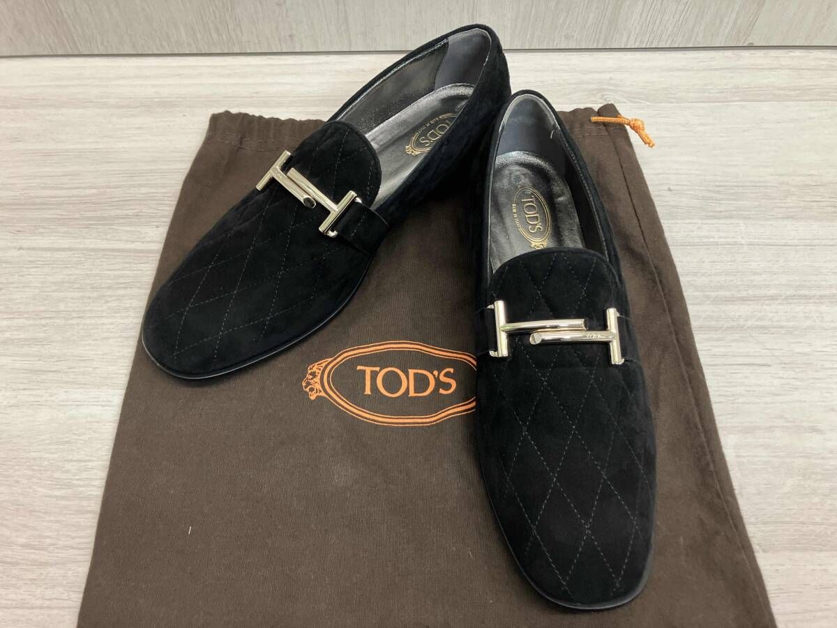 TOD'S トッズ ローファー パンプス / スエードキルティング / サイズ38