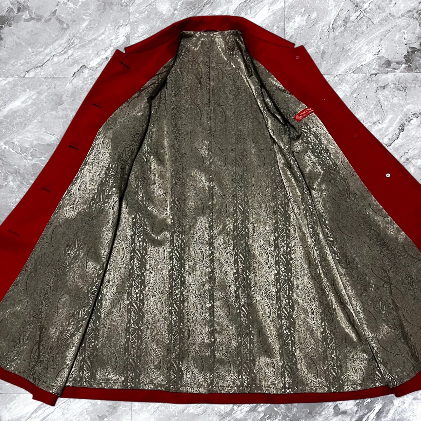 未使用級 PIACENZA ピアチェンツァ ロングコート ステンカラーコート