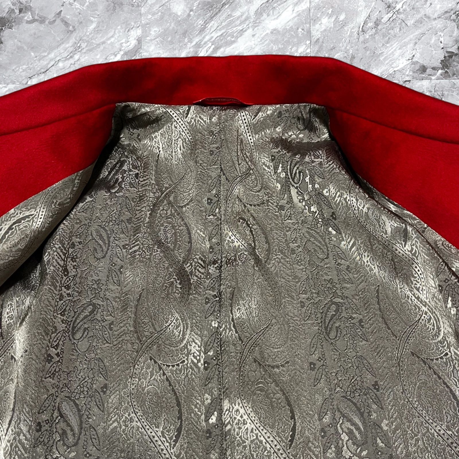 未使用級 PIACENZA ピアチェンツァ ロングコート ステンカラーコート