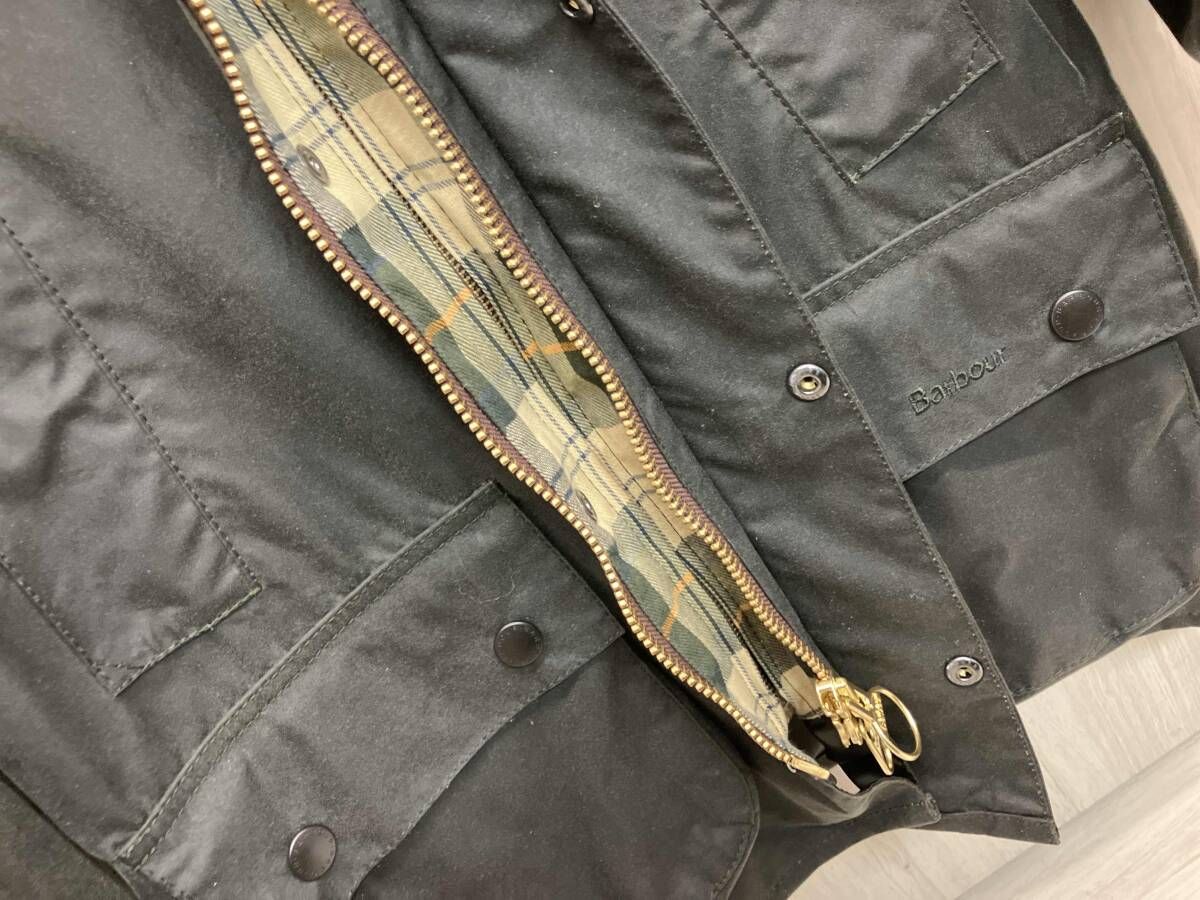 barbour バブアー サイズ34 BEDALE ビデイル セイジ色 オイル
