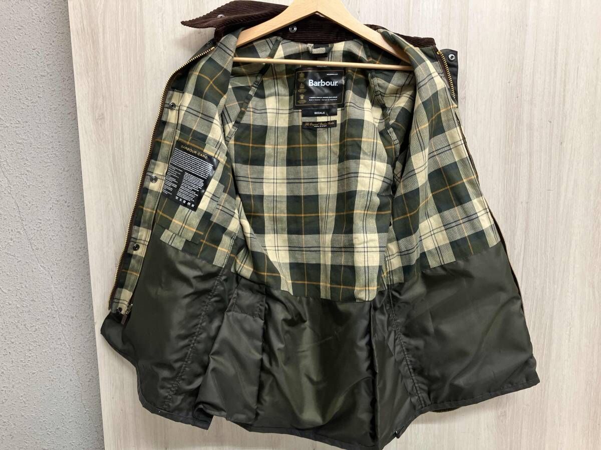 barbour バブアー サイズ34 BEDALE ビデイル セイジ色 オイル