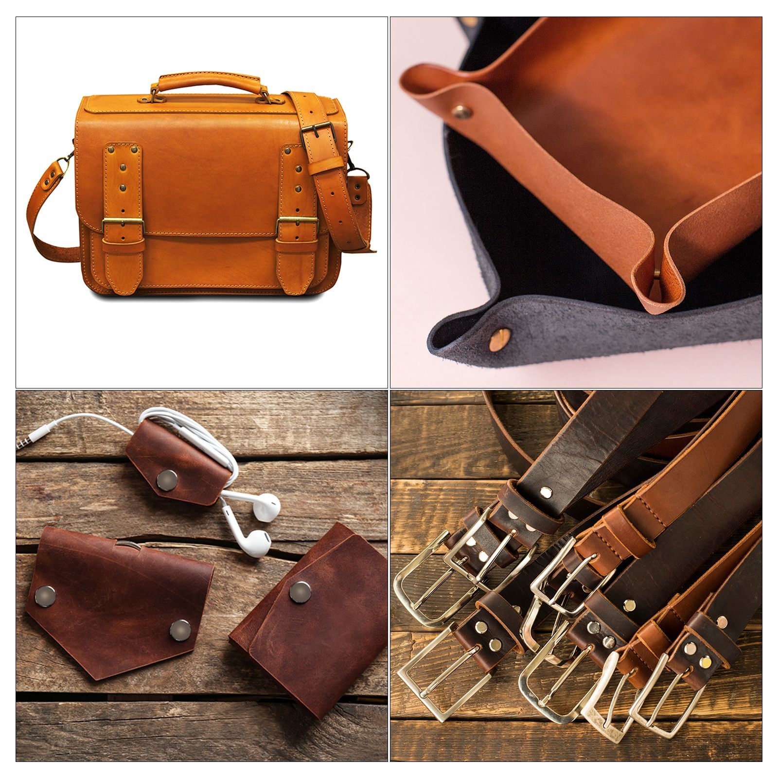 uxcell 両面カシメ 10x4x8 mm25個 シカゴスクリュー カシメ 真鍮製 革