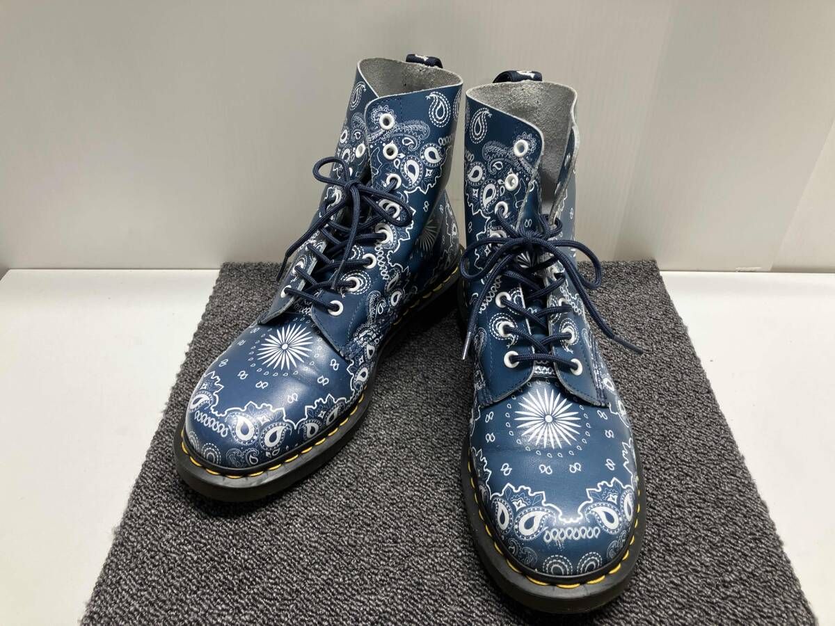 Dr.Martens ドクターマーチン ブーツ 8 ホール / ブルー・ペイズリー柄 