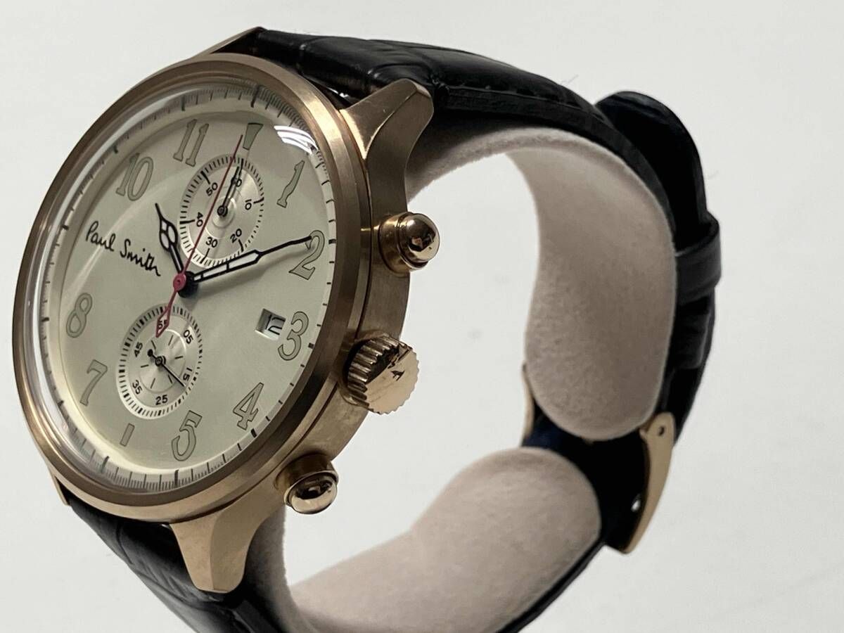 Paul Smith 腕時計 0511-S060605 クロノグラフ 黒ベルト ポールスミス
