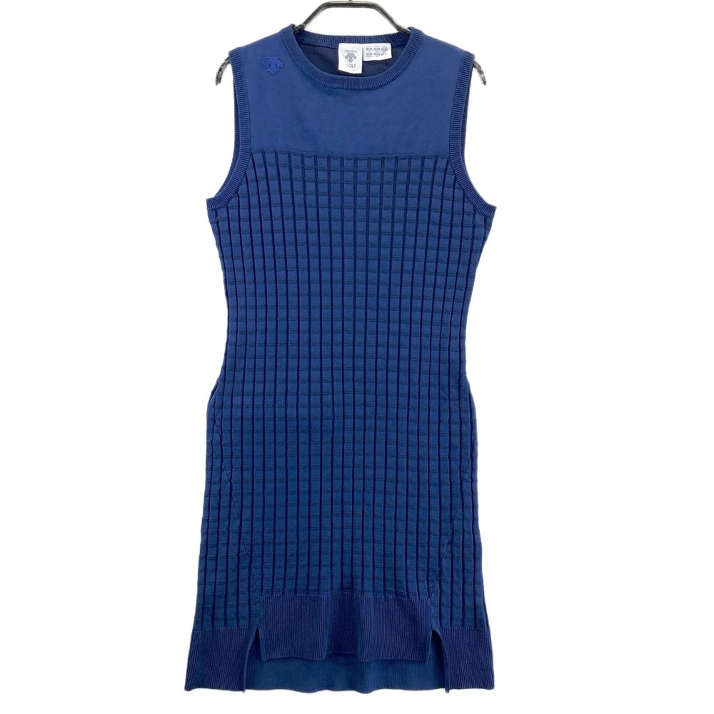 サイズ：S DESCENTE GOLF デサントゴルフ ニットワンピース ネイビー系