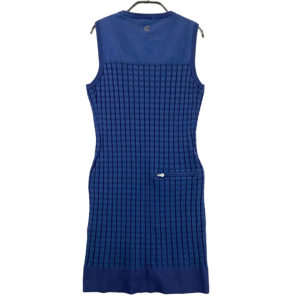 サイズ：S DESCENTE GOLF デサントゴルフ ニットワンピース ネイビー系