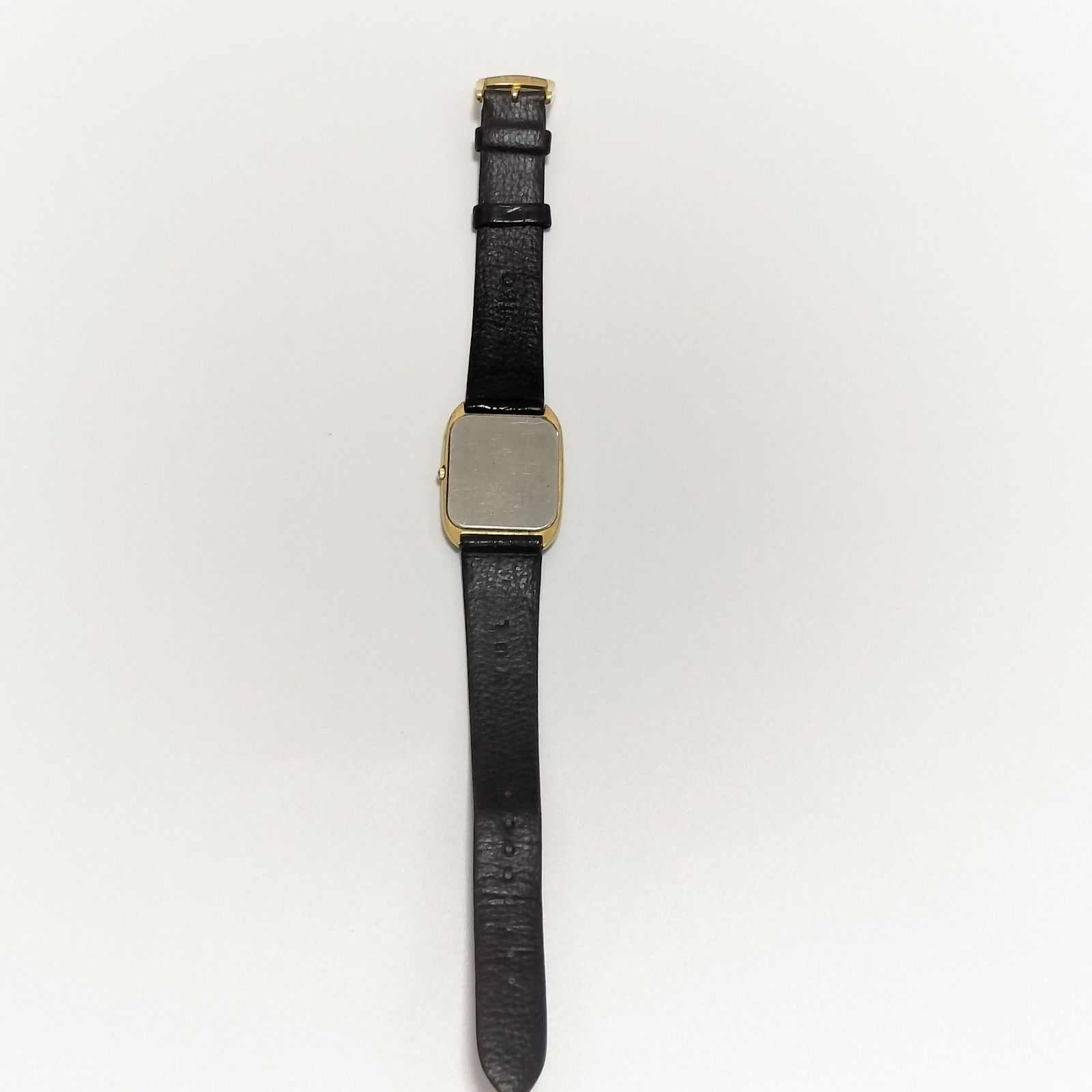 SEIKO メンズ腕時計 クォーツ レクタンギュラー ブラック文字盤 