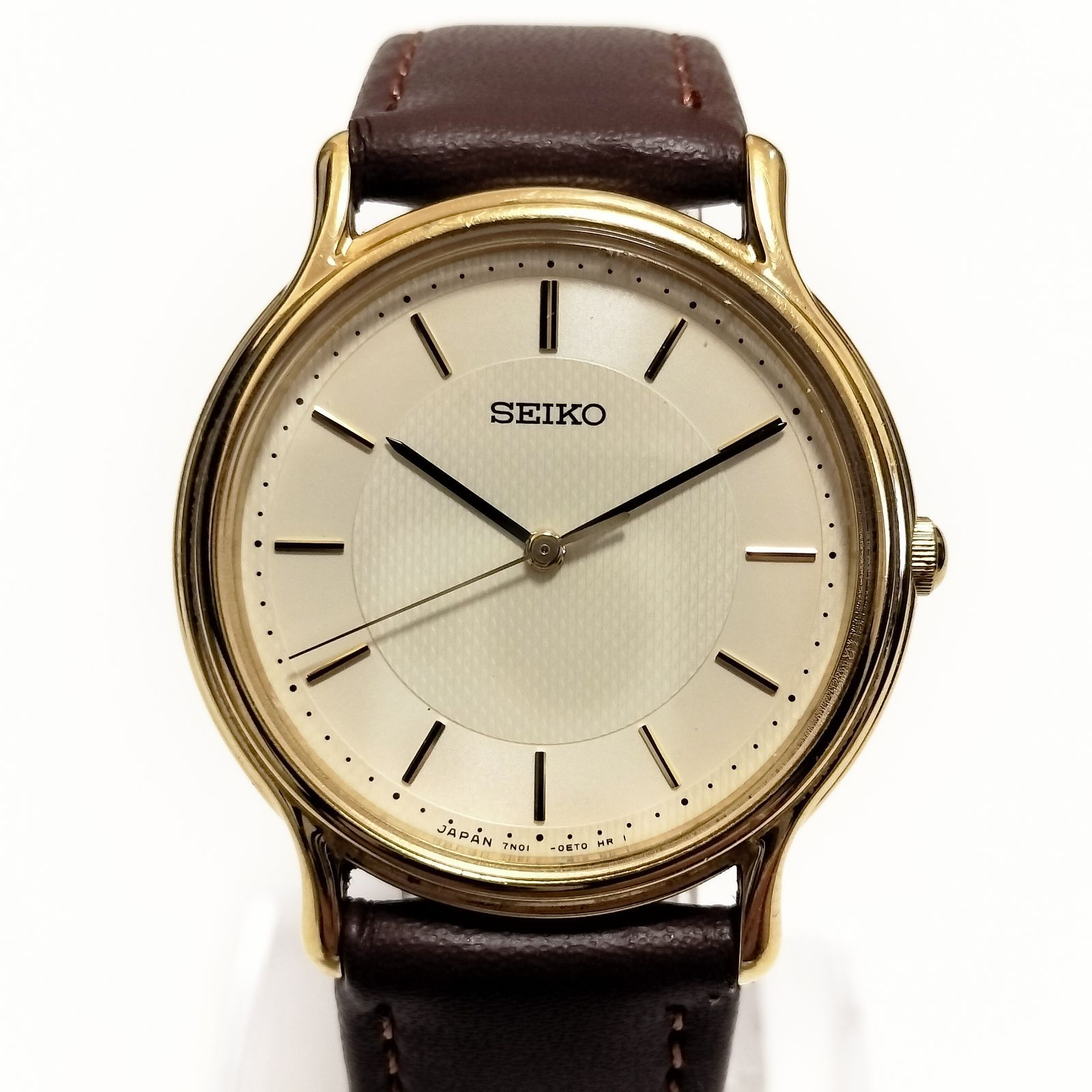 J46○作動良好 SEIKO セイコー Chariot シャリオ 6030-5190 金文字盤 