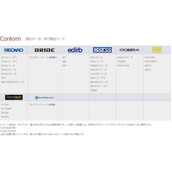 N SPORT ステージア WC34 シートレール 助手席 S4/横どめ4ポジション