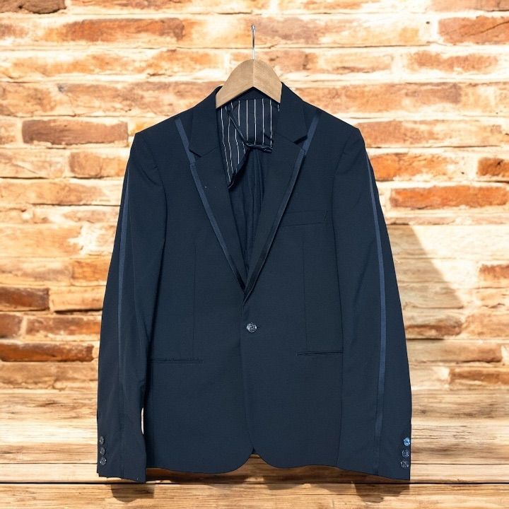 Number 06AWノワール期サイズ2【あ】 (N)INE NUMBER (N)ine Number Blazer Napoleon Wool Embroidered 'NOIR' AW06 ジャケット・アウター