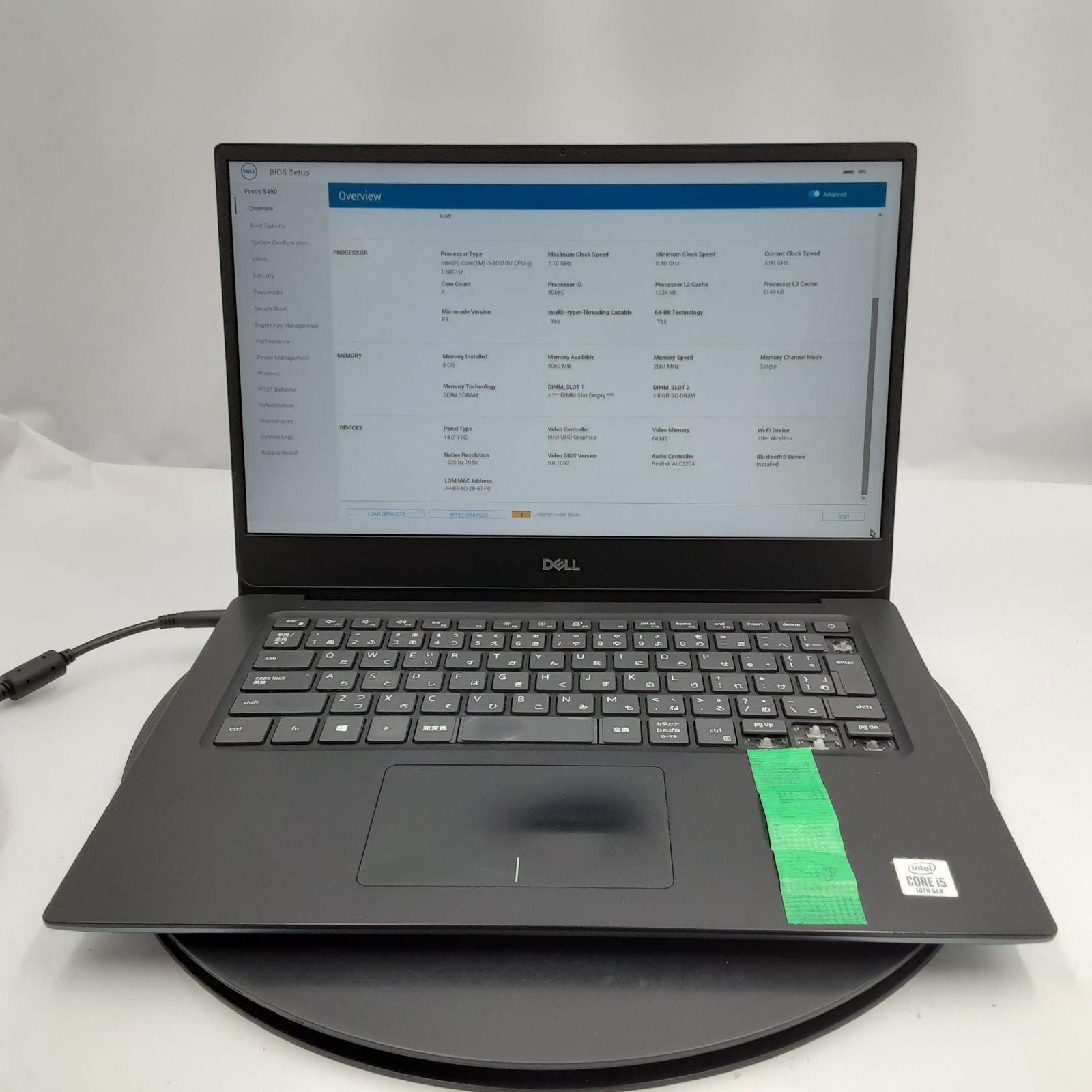 ☆ジャンク/キー破損あり☆Dell Vostro 5490 [Core i5 10210U 8GB SSD