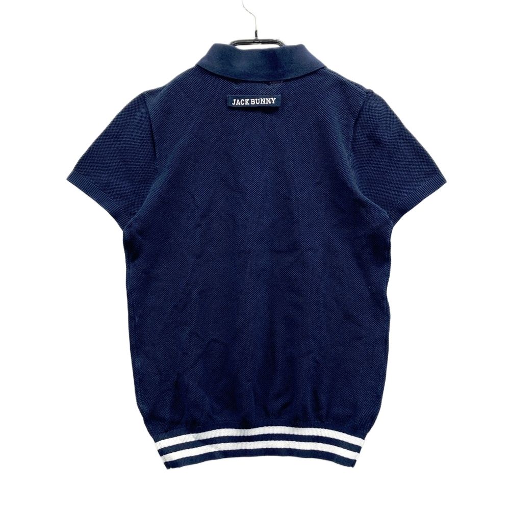 サイズ：1 JACK BUNNY ジャックバニー 半袖 ニットポロシャツ ネイビー