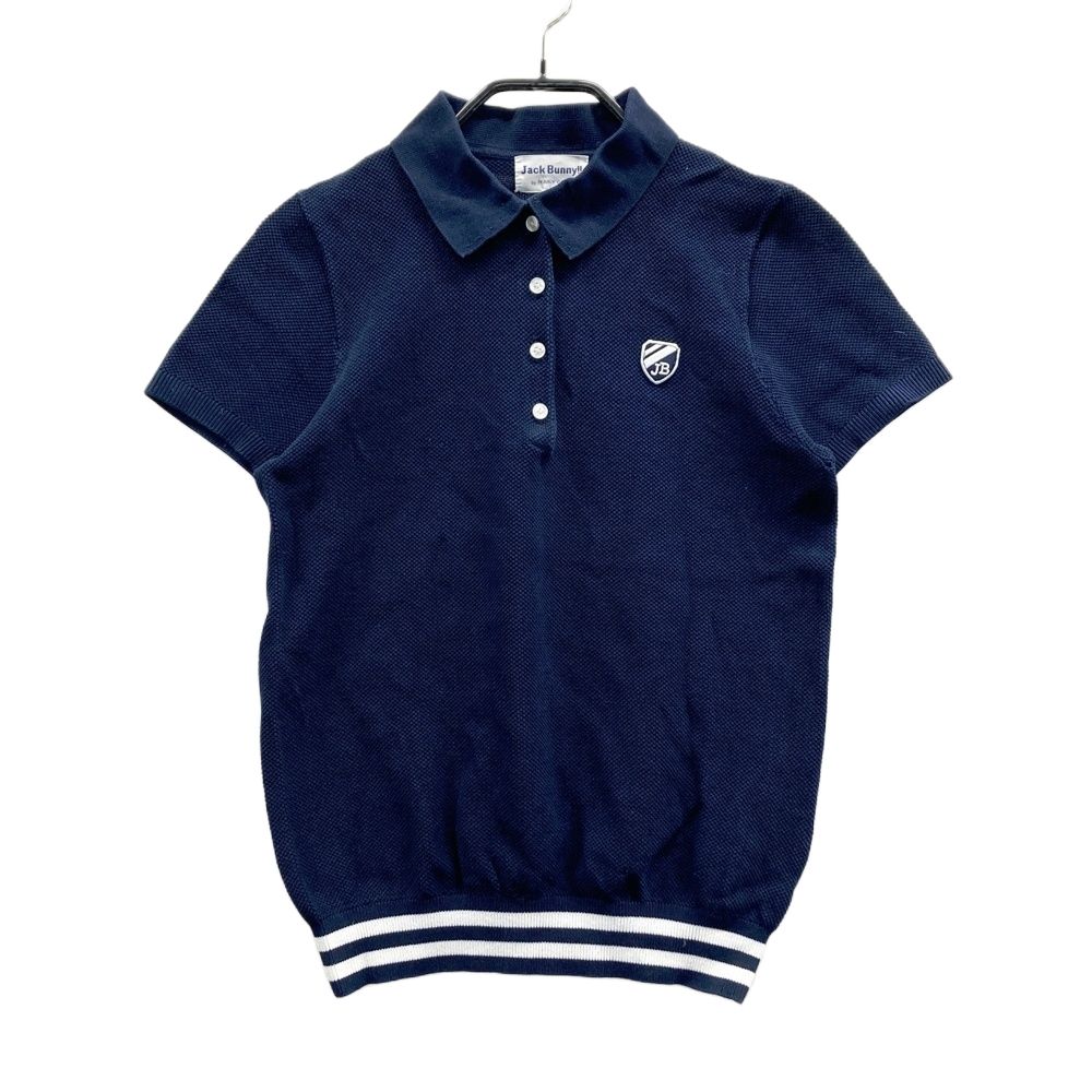 サイズ：1 JACK BUNNY ジャックバニー 半袖 ニットポロシャツ ネイビー