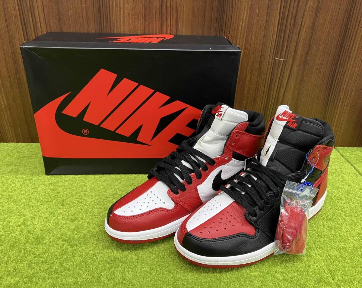 NIKE ナイキ AIR Jordan 1 RETRO High OG NRG スニーカー サイズ26cm ホワイト×ブラック×レッド 箱付 メンズ シューズ 靴 Nike Air Jordan 1 Retro High OG Yellow Ochre ナイキ エアジョーダン