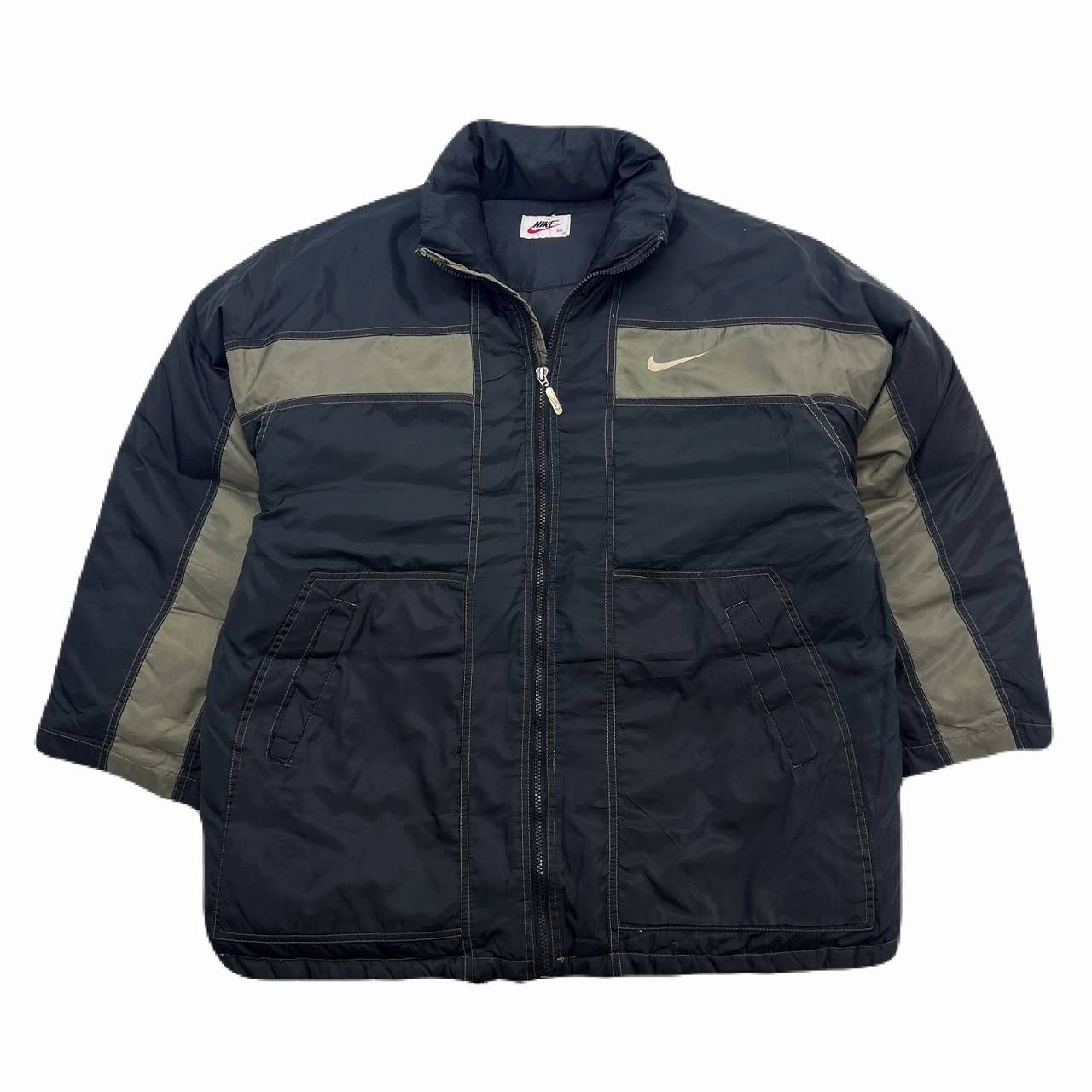 ナイキ ダウンジャケット メンズ Lサイズ相当 ブラック ヘビーアウター AUTHENTIC ATHLETIC ビンテージ 90s オリジナル 希少 ナイキ ダウンジャケット メンズ Lサイズ相当 ブラック ヘビーアウター