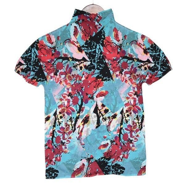 me ISSEY MIYAKE ミーイッセイミヤケ 花柄プリントTシャツ カットソー