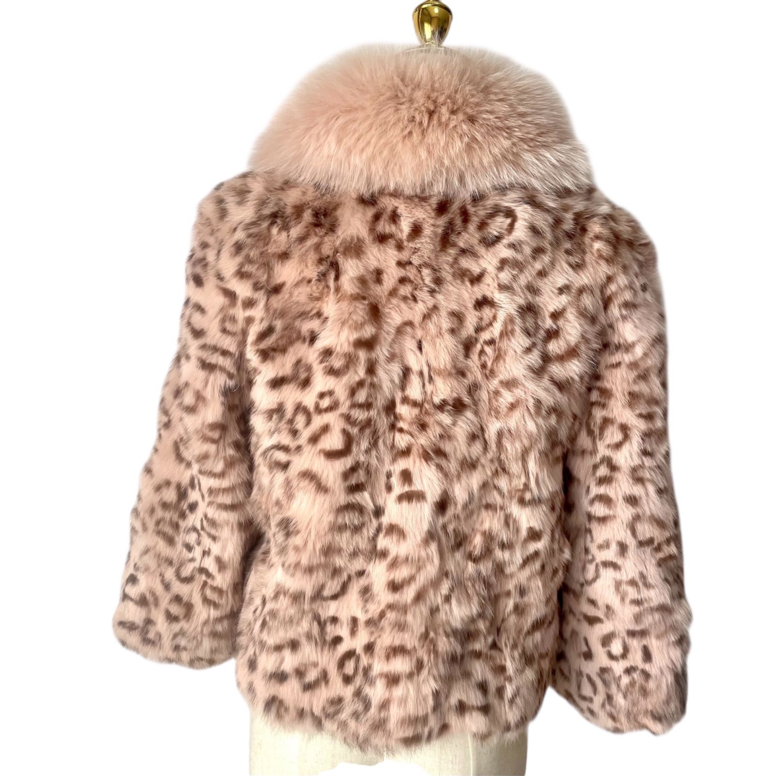 Lily Brown リリーブラウン 豹柄 襟フォックスファー ショートコート