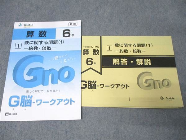 Gnoble グノーブル 6年 G脳-ワークアウト 算数 (1)～(20) 平面図形の