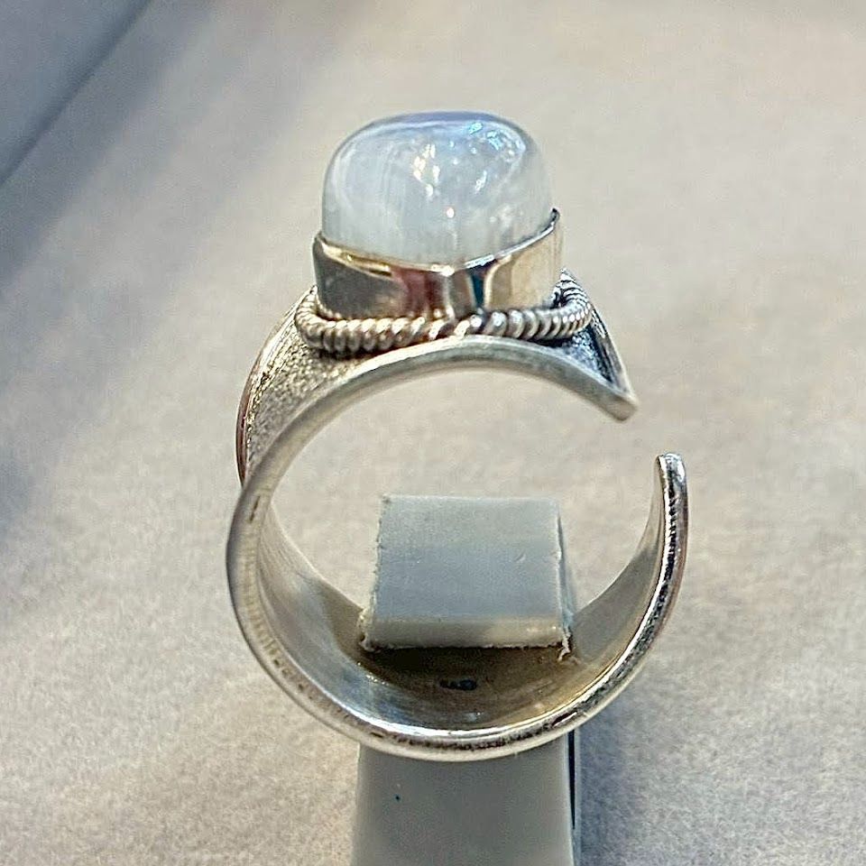 リング シルバー925 15号 16号 17号 18号 19号 サイズ調整可能 ムーン