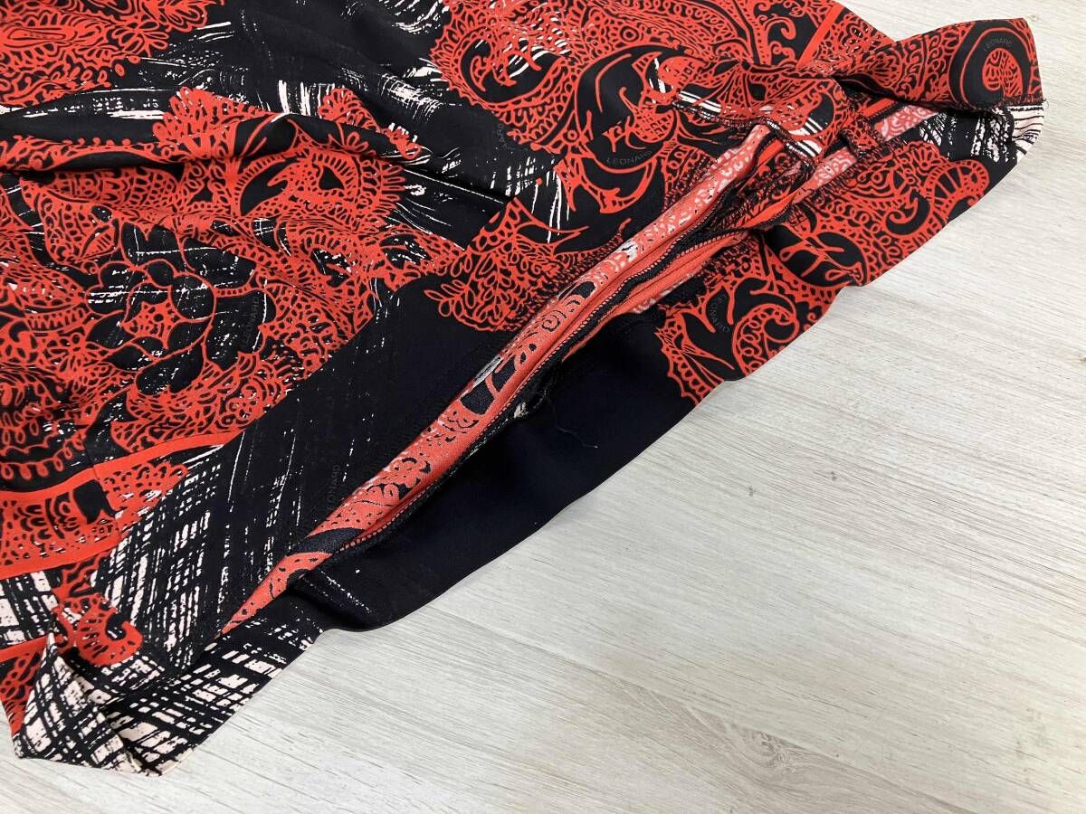 LEONARD レオナール 0190218 膝丈ワンピース 長袖ワンピース