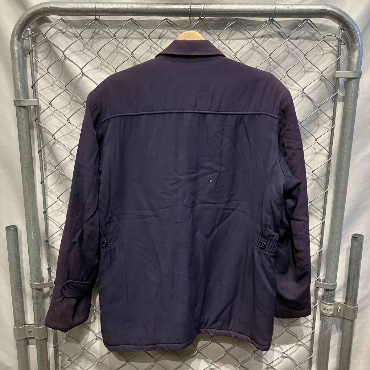 50s 60s PMC スポーツジャケット レーヨンギャバ ナス紺 サイズ40