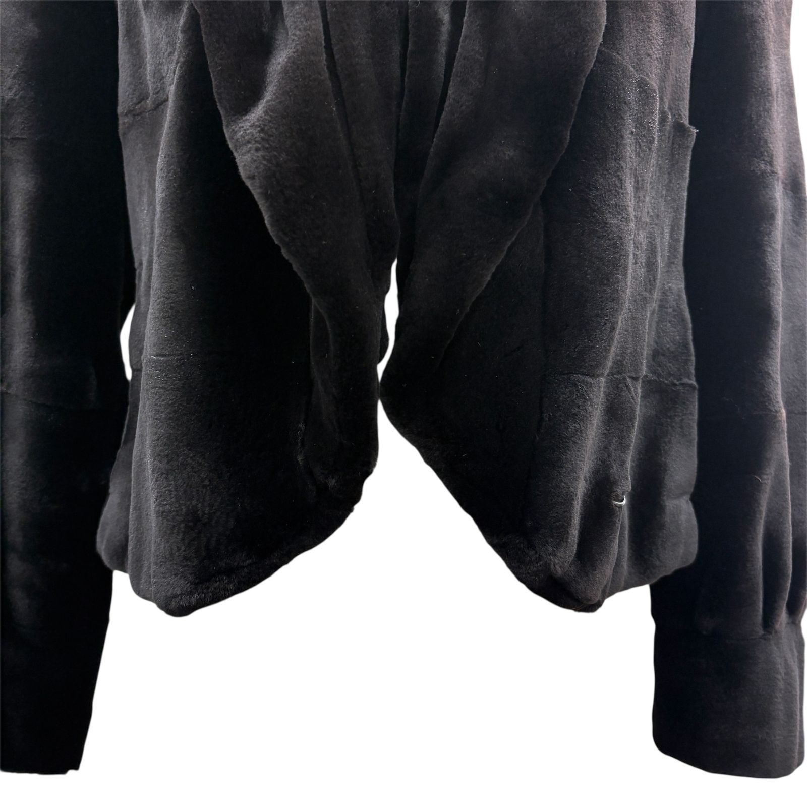 EMBA エンバ】ファーコート ショートジャケット ブラック 黒 - メルカリ