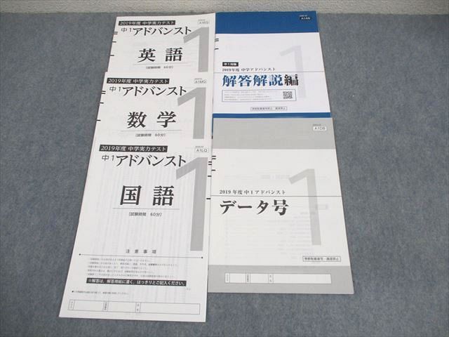 Z会 中1 2019年度 中学実力テスト アドバンスト 2020年2月実施 英語