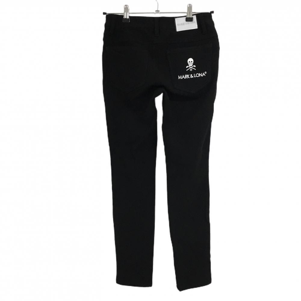 MARK&LONAマークアンドロナ ストレッチ パンツ スカル ブラック ゴルフ 美品】マークアンドロナ ストレッチパンツ 黒 裏微起毛 ゴルファー