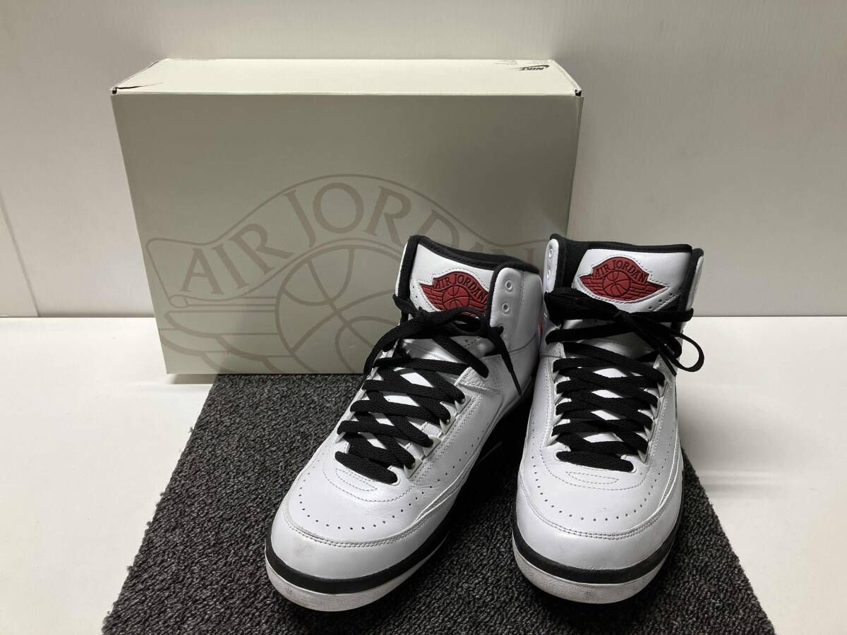 箱付き NIKE ナイキ DX2454-106 サイズ28cm AIR JORDAN 2 RETRO エアジョーダン レトロ ホワイト×ブラック ハイカットスニーカー