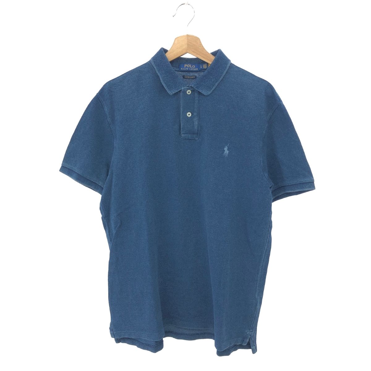POLO RALPH LAUREN ポロラルフローレン 半袖ポロシャツ サイズ:L 藍染 