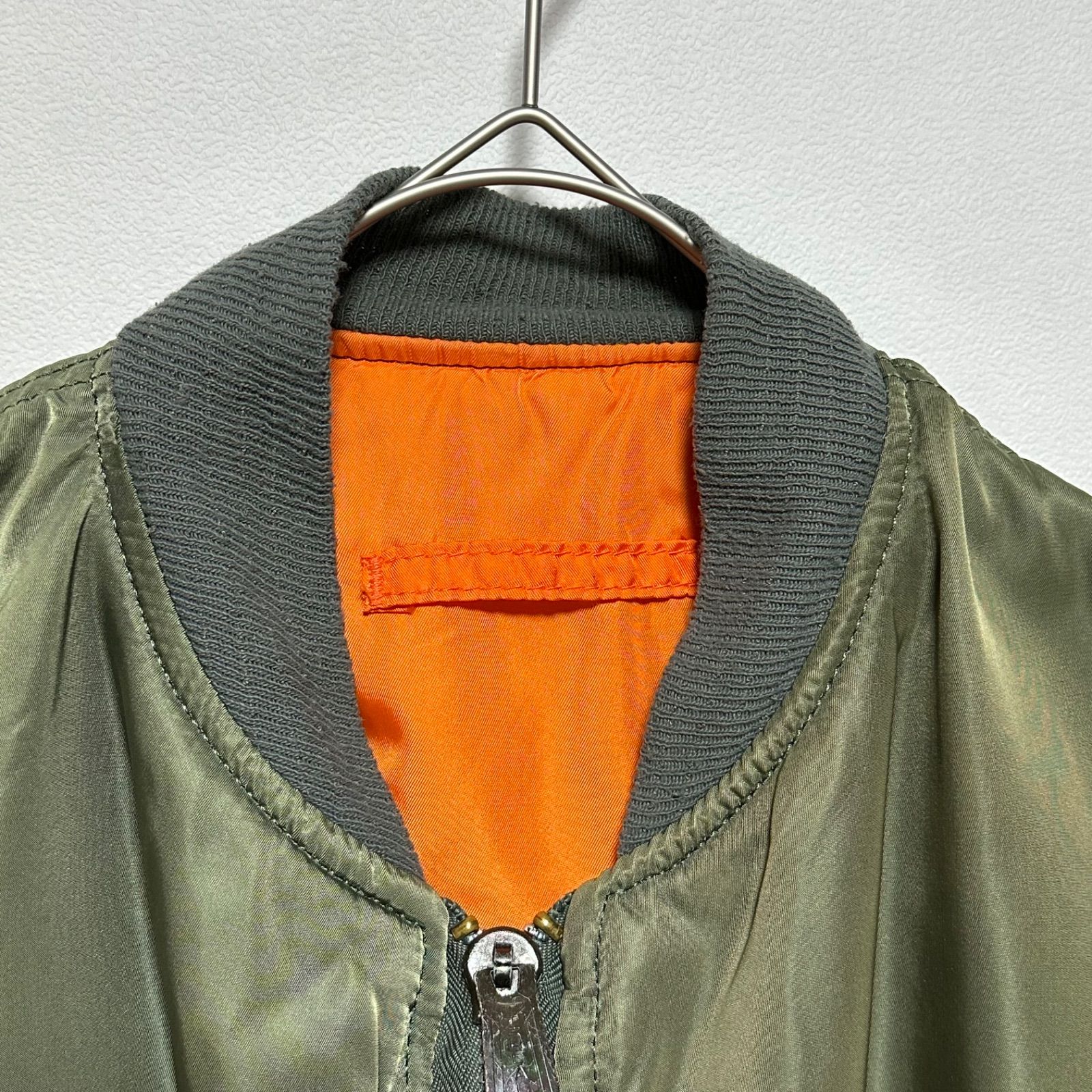 USA製 ALPHA MA-1 フライトジャケット M IDEALジップ 短丈 ボックス