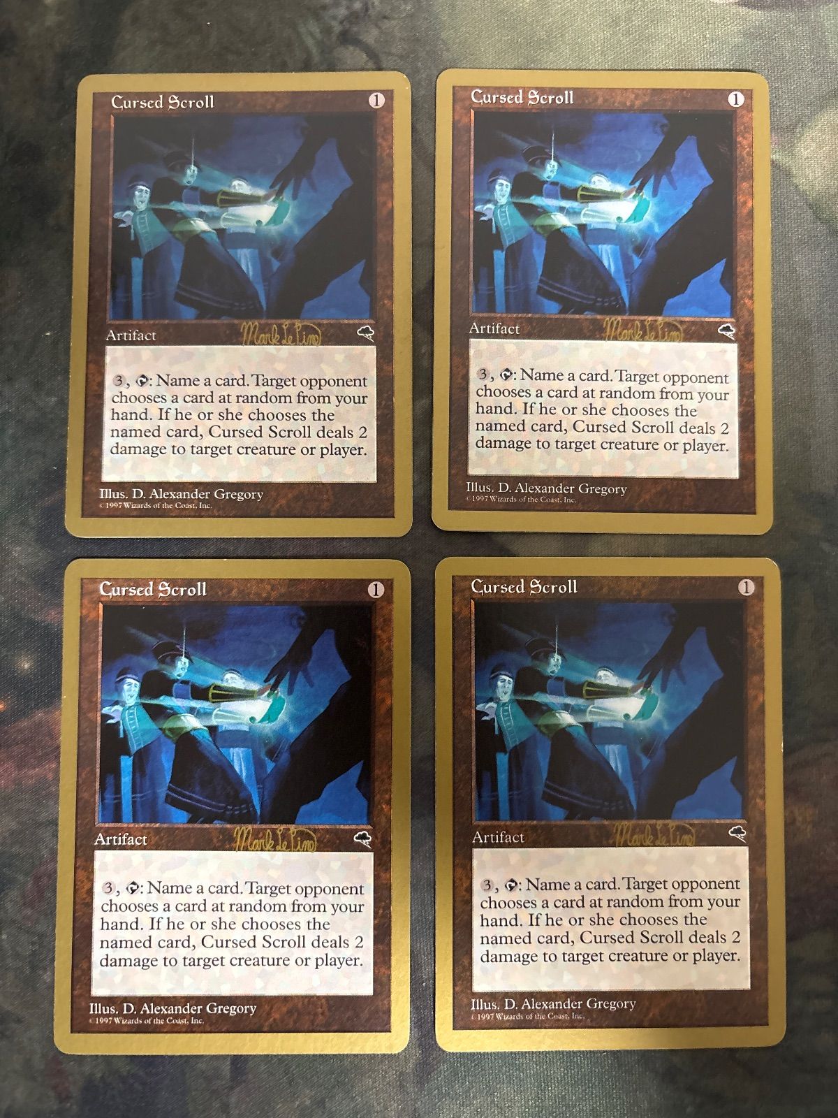 kw2 119 金枠 呪われた巻物/Cursed Scroll WC99 Kai Budde 4枚 英語版